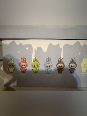 Plush Bunny Keychain Set - Assorted Pastel Colors